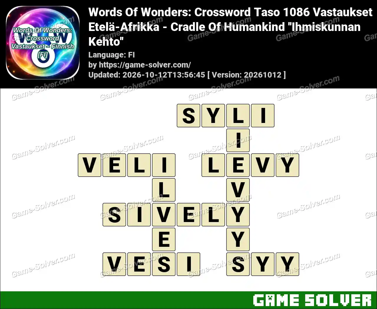 Words Of Wonders: Crossword Taso 1086 Vastaukset – Etelä-Afrikka – Cradle Of Humankind ”Ihmiskunnan Kehto”